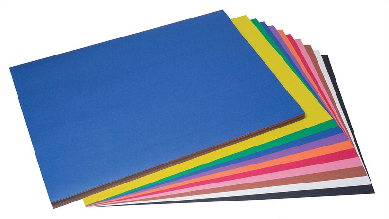 Prang (Formerly SunWorks) Construction Paper, 10 Assorted Colors, 18" x 24", 100 Sheets - Image 1